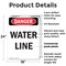 Signmission Portrait Water Line, 18 in W x Rectangle, Plastic OS-2PACK-DS-P-1824-V-1606 - alternate 8